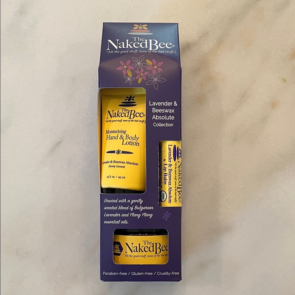 Lavender & Beeswax Absolute Collection-The Naked Bee Gift Set NWT